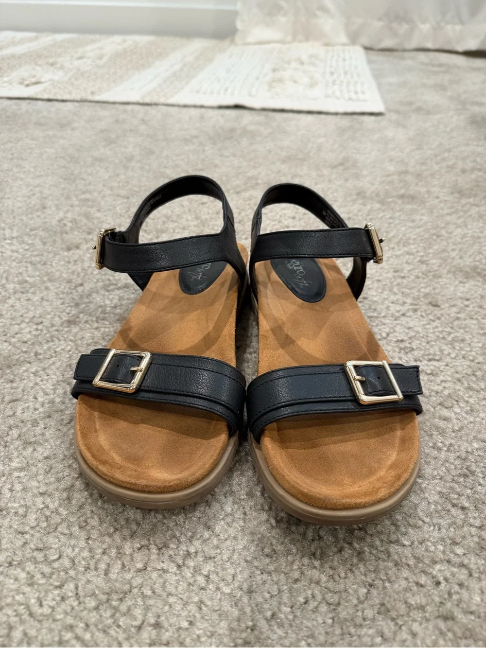 Eurosoft Women's Black Sandals size 8